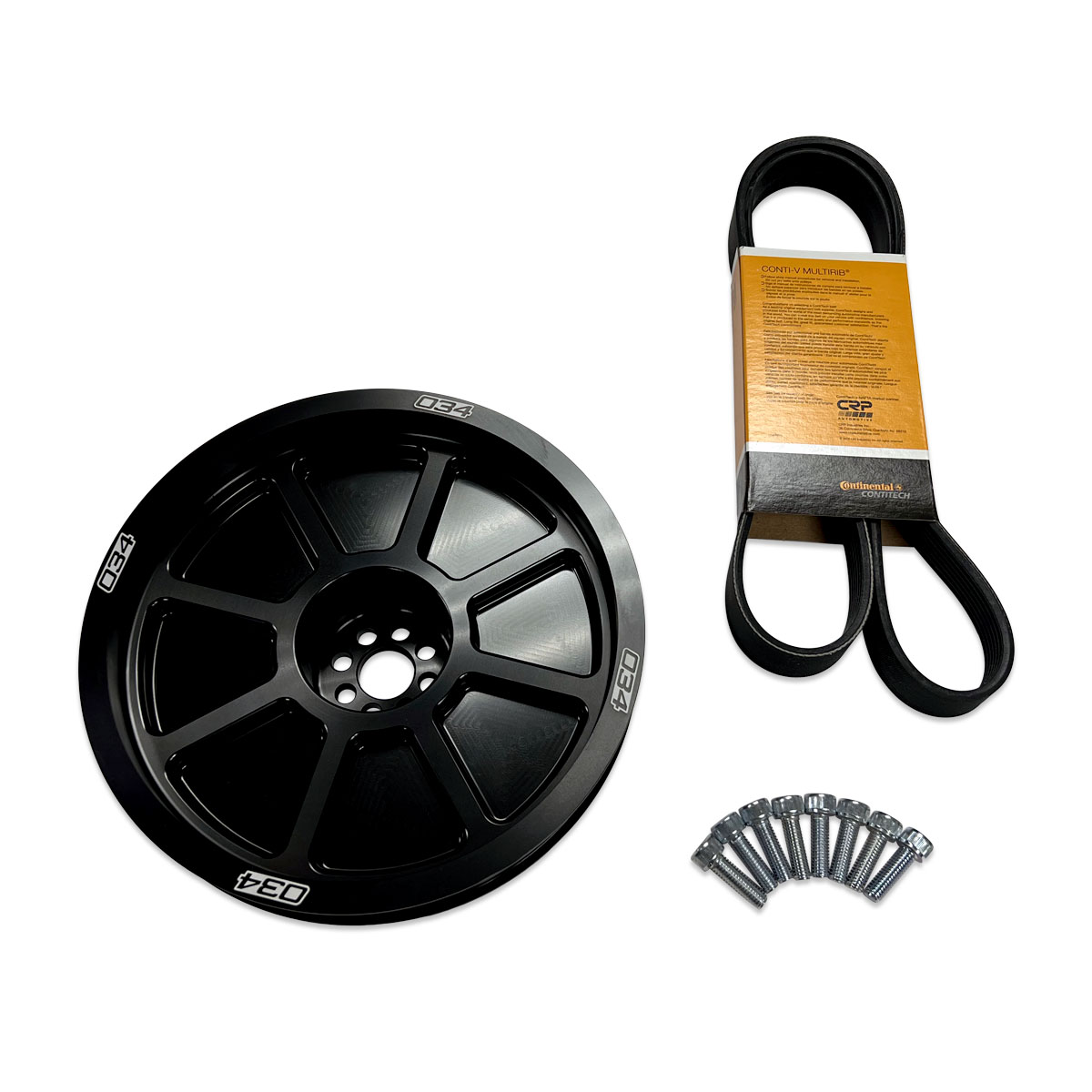 034Motorsport 3.0 TFSI Supercharger 207mm Crank Pulley Upgrade, B8/B8.5 Audi S4/S5/Q5/SQ5 & C7 Audi A6/A7 - Image 2