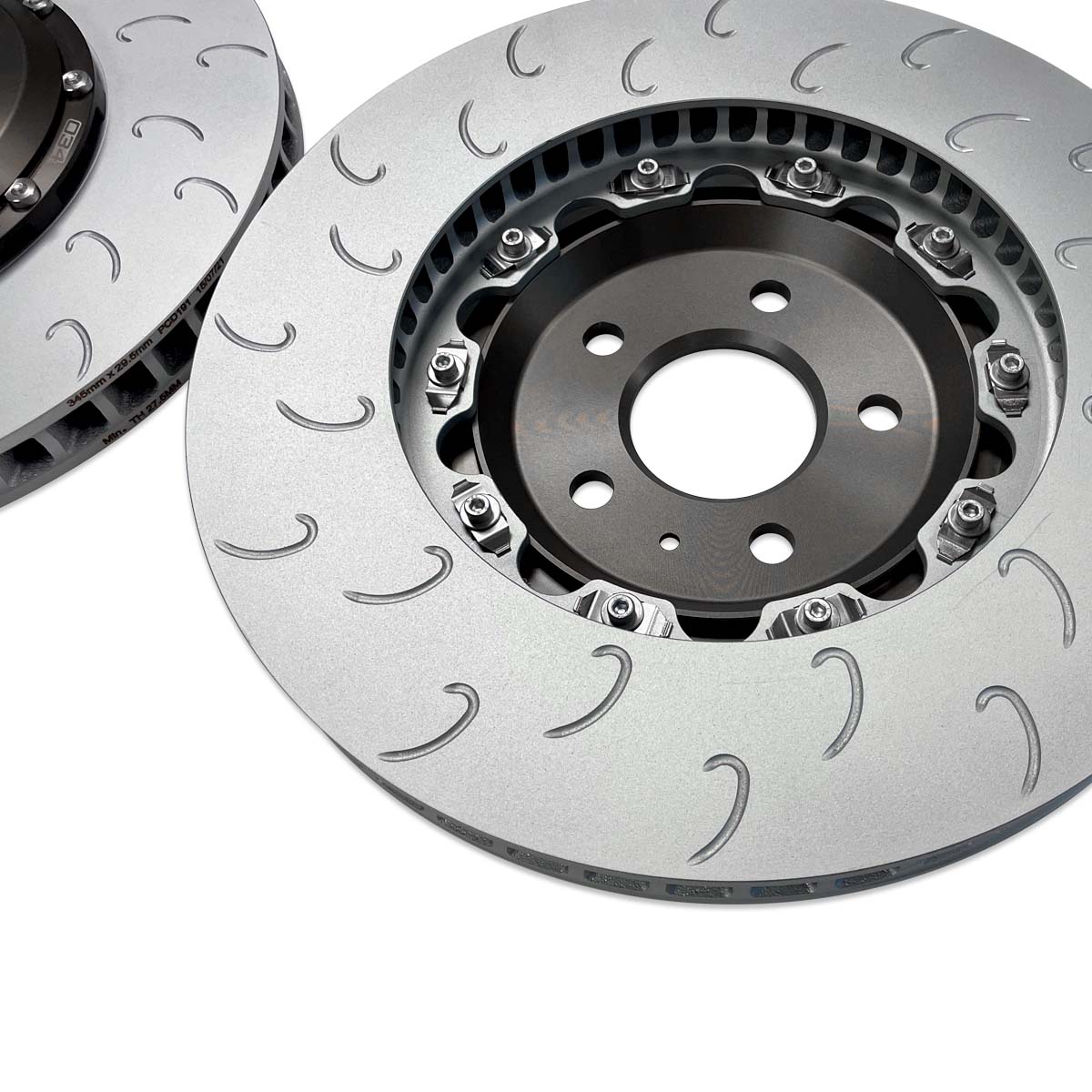 2-Piece Floating Front Brake Rotor Upgrade Kit for Audi B8/B8.5 S4/S5/Q5 - Image 4