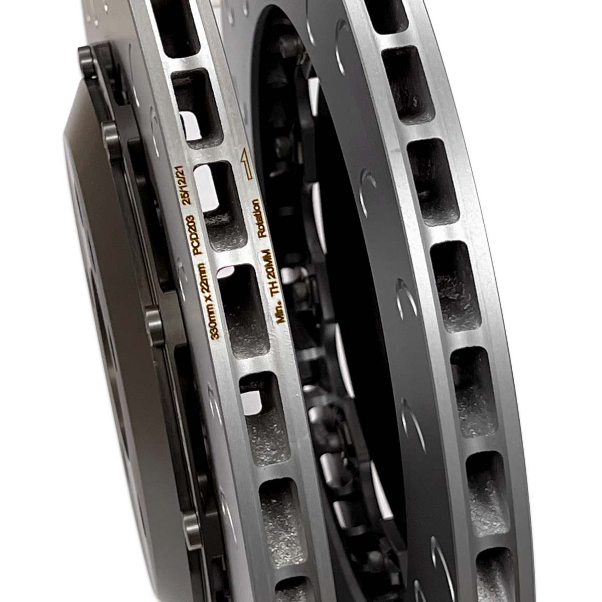 2-Piece Floating Rear Brake Rotor Upgrade Kit for Audi B9/B9.5 RS4/RS5 - Image 7